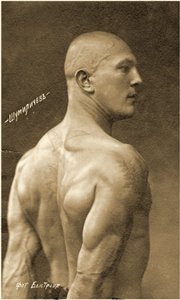 Portret van een Letse worstelaar. 1918